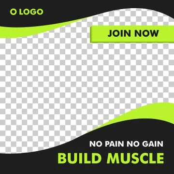 Social Media Sport Post Template Design Vector Stock Illustration