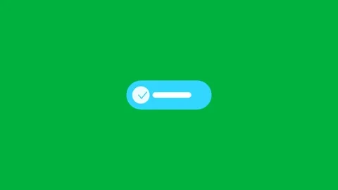 Social media subscribe like button aqua green screen Stock Footage 342616075