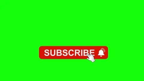 Social Media Subscribe Button On Green Screen Stock Footage 281504360
