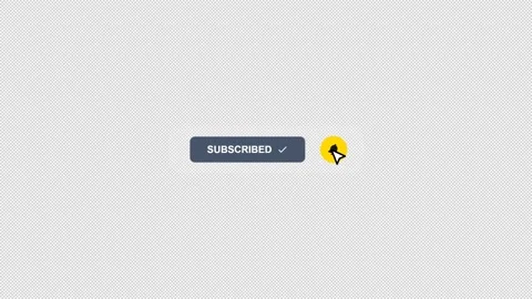 Social Media Subscribe Button With Ringing Notification Bell Transparent Stock Footage 346156834
