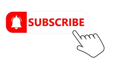 Social media subscription button. Subscribe to the video channel, blog and ne Stock Illustration