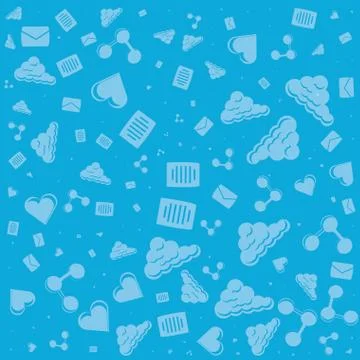 Social media technology pattern background Stock Illustration