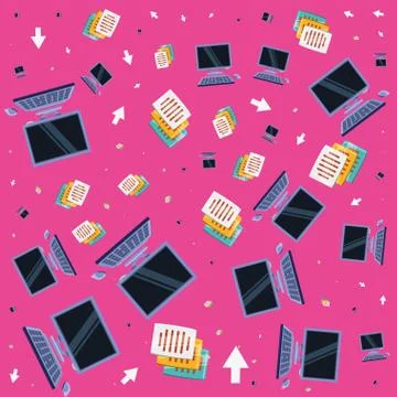 Social media technology pattern background Stock Illustration