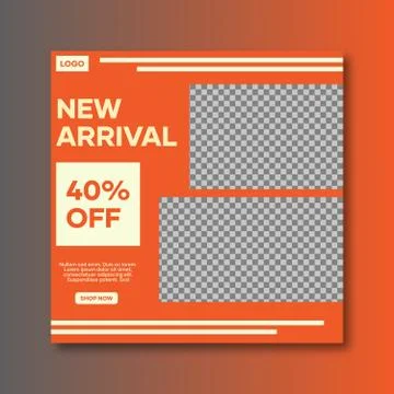 Social media template design vector, puzzle Stock Illustration