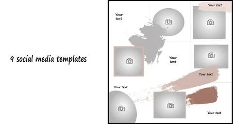 Social media template Stock Illustration