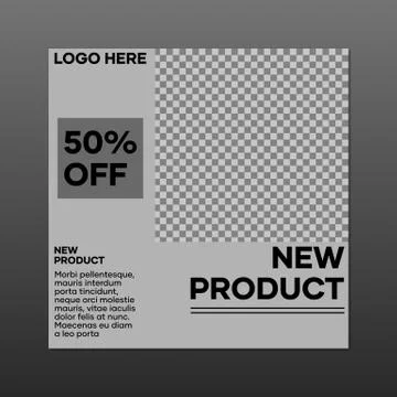 Social media template, post, feed and ads Stock Illustration
