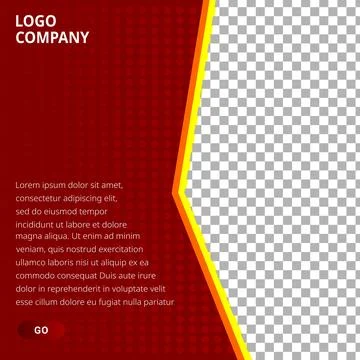 Social media template. template for posting your company profile Stock Illustration