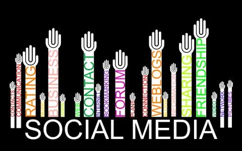 Social media text barcode Stock Illustration