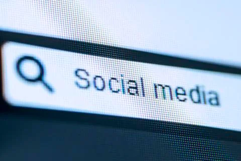 Social Media text on the browser tab Stock Illustration