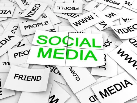 Social media text Stock Illustration