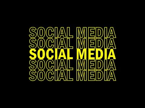 Social media text vector illustrator, yellow color Illustrazione stock