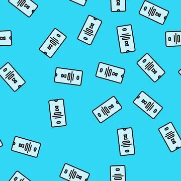 Social media timer mindful tech vector seamless pattern 库存插图