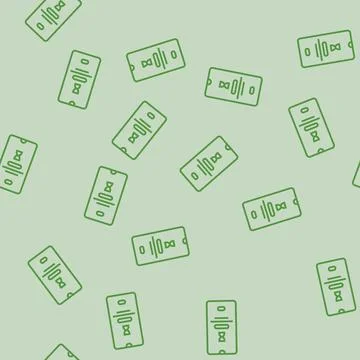 Social media timer mindful tech line seamless pattern Illustrazione stock