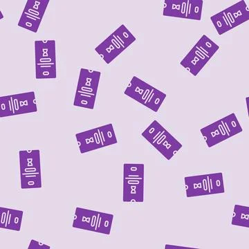 Social media timer mindful tech glyph seamless pattern Illustrazione stock