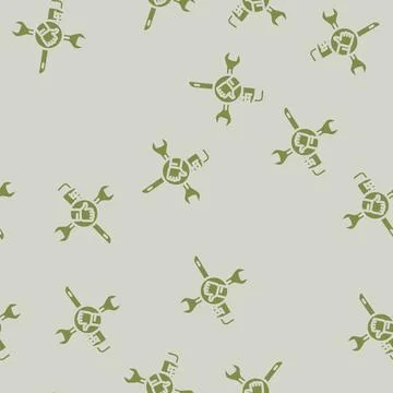 Social media tools glyph vector seamless pattern Illustrazione stock