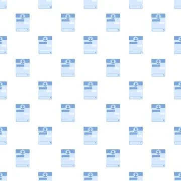 Social media user profile interface seamless pattern background 스톡 일러스트