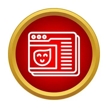 Social media user profile web page icon イラスト素材