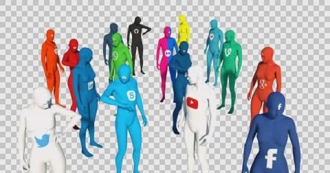 Social Media Users Idling Video stock 64454446