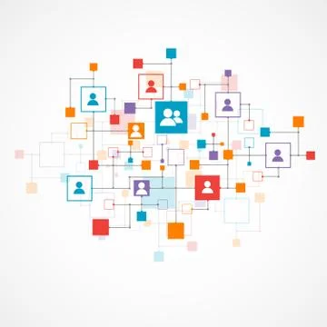 Social media vector background Stock Illustration