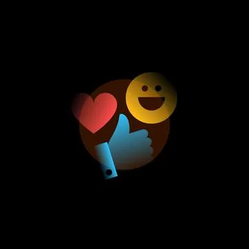 Social media. Vector icon in gradient style Illustrazione stock