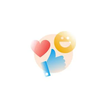 Social media. Vector icon in gradient style Stock Illustration