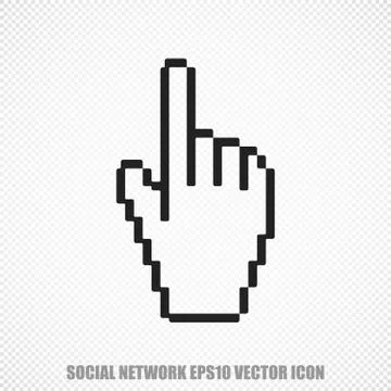 Social media vector Mouse Cursor icon. Modern flat design Stockillustratie