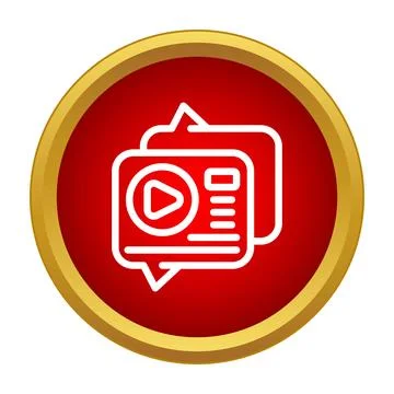 Social media video content message sharing icon イラスト素材