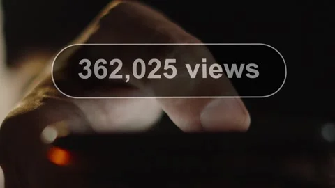Social Media Views Increasing  Digital Growth Analytics Stock Footage 321889017