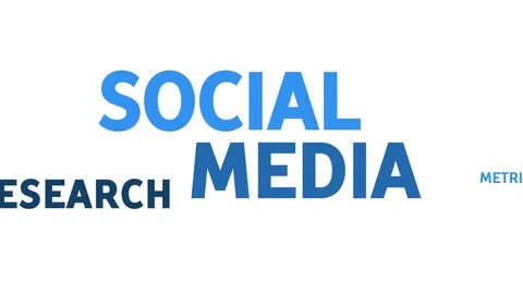 Social media word cloud. Stock Footage