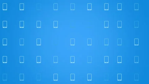 Social mobile cell icons pattern on blue gradient 動画素材 235816178