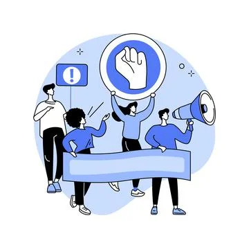 Social movement abstract concept vector illustration. Stock Illustration