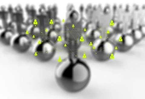 Social network 3d as concept Stock Illustration