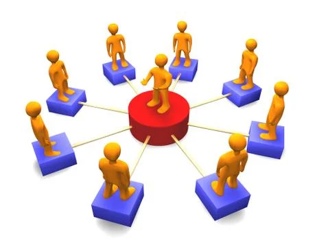 Social network 3d Stock Illustration