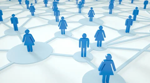 Social network abstract animation Stock Footage 34100850