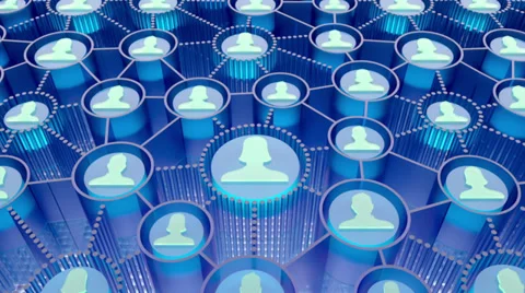 Social network abstract animation Stock Footage 34384977