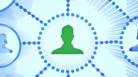 Social network abstract animation Stock Footage 34385381