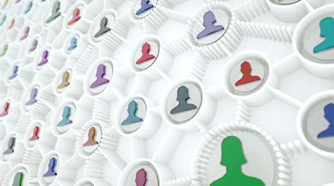 Social network abstract animation Stock Footage 34394733