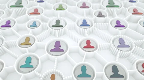 Social network abstract animation Stock Footage 34445549