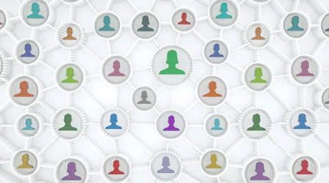 Social network abstract animation Stock Footage 34445644
