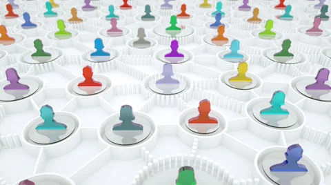 Social network abstract animation Stock Footage 34445838