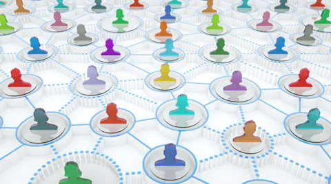 Social network abstract animation Stock Footage 34487719