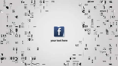 Social network add text here Video stock 33032254