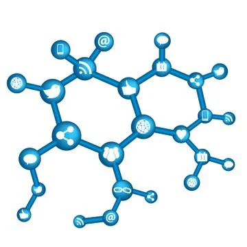 Social network and connection Stock Illustration