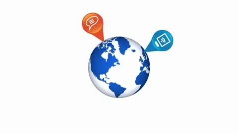 Social network around the world Stock Footage 10591328
