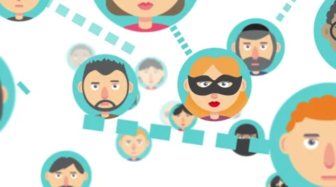 Social Network Avatars Stock Footage 42906618