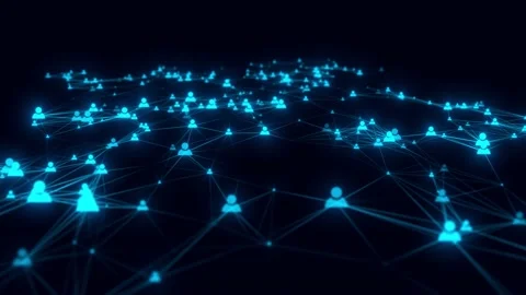 Social network background. Communication science technology. Stock Footage 194447594