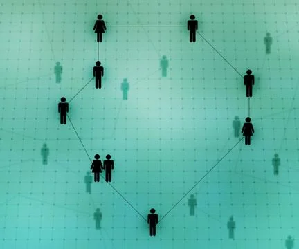 Social network background Stock Illustration