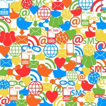 Social network background Stock Illustration