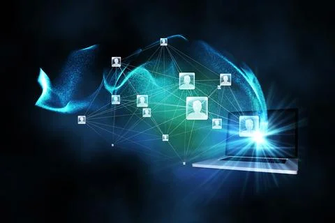 Social network background Stockillustratie