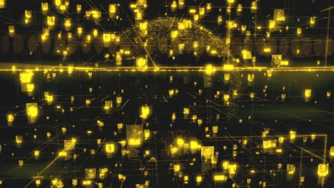 Social network of big data concept with a stream of people faces connection by Stock Footage 145394767